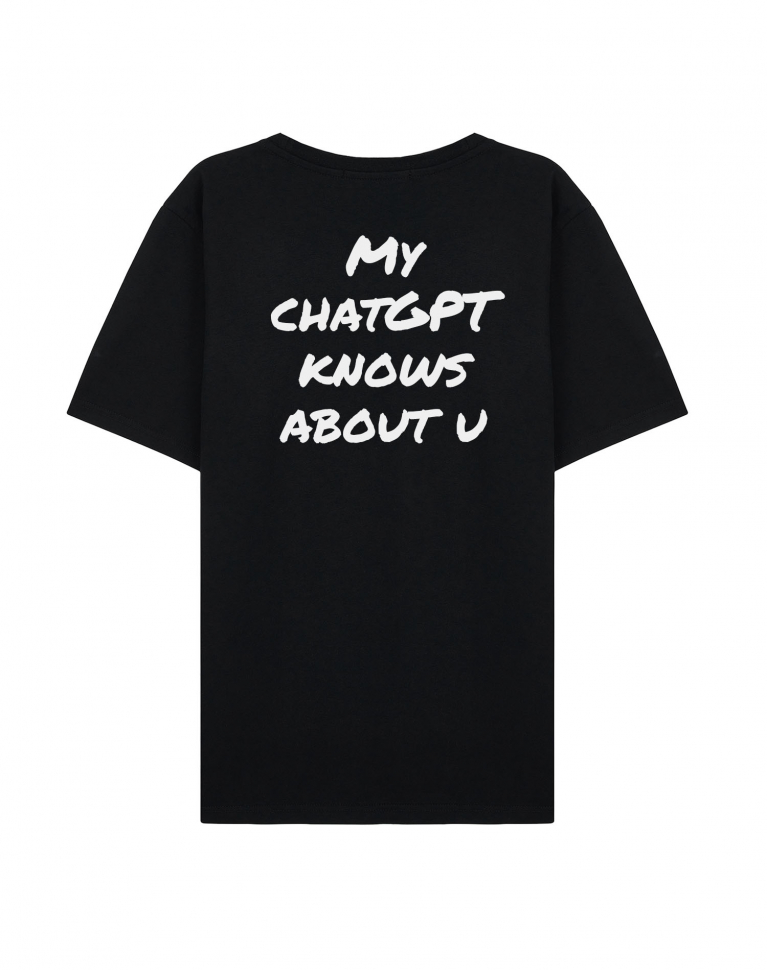 Футболка "MY CHATGPT KNOWS ABOUT U"