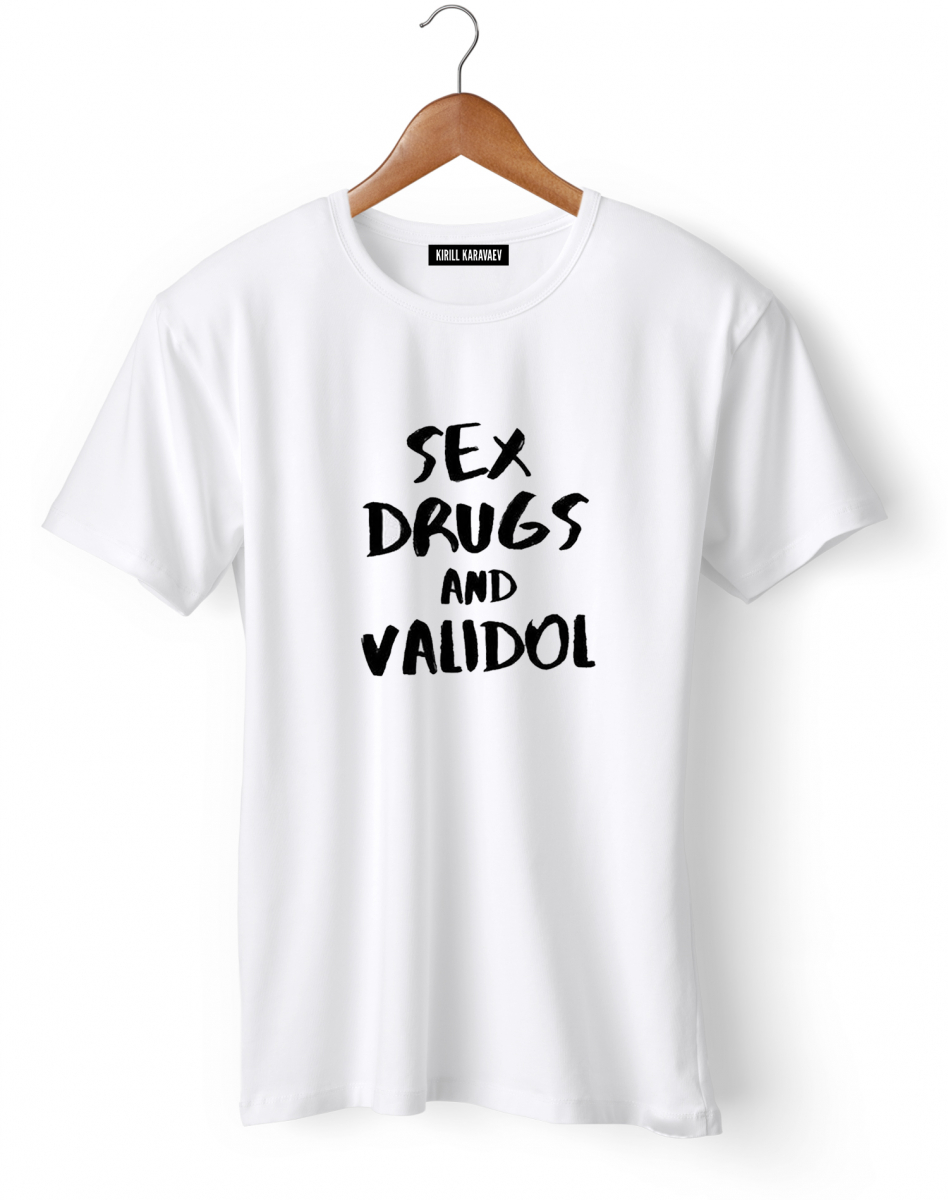 ФУТБОЛКА Sex, Drugs and Validol ФУТБОЛКА Sex, Drugs and Validol