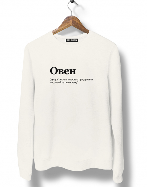 СВИТШОТ "ОВЕН" (хорошо придумали) by @SLOVODNA