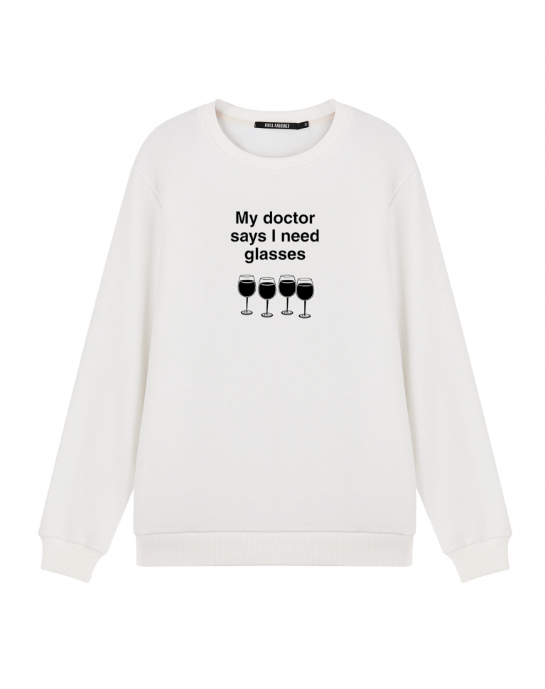 Свитшот  "MY DOCTOR SAYS I NEED GLASSES"