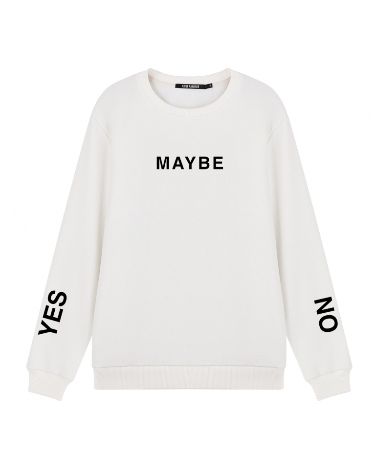 СВИТШОТ "YES NO MAYBE"
