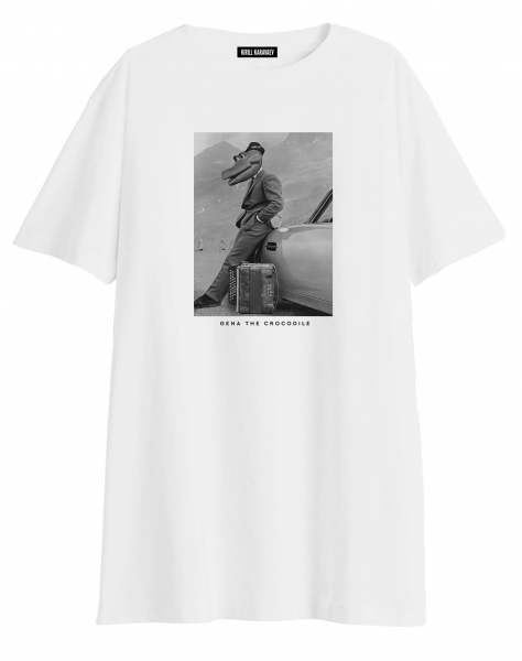 ФУТБОЛКА OVERSIZE Gena the Crocodile x ЧЕБУРАШКа