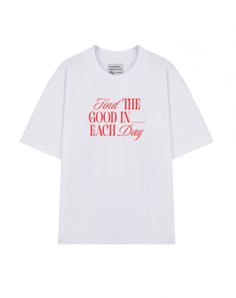 ФУТБОЛКА OVERSIZE FIND THE GOOD IN EACH DAY
