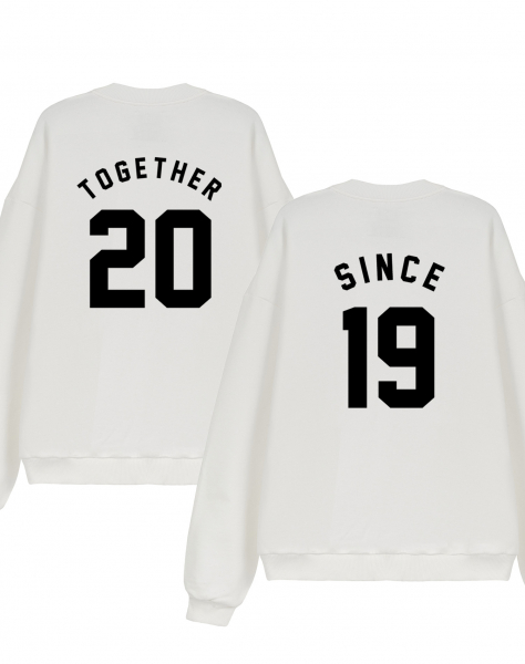 ПАРНЫЙ СВИТШОТ "TOGETHER SINCE + год"