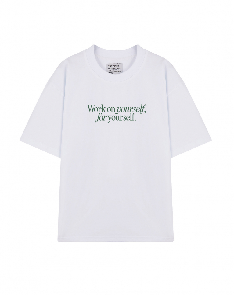 ФУТБОЛКА OVERSIZE WORK ON YOURSELF FOR YOURSELF