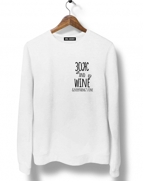 Свитшот "ЗОЖ and wine"