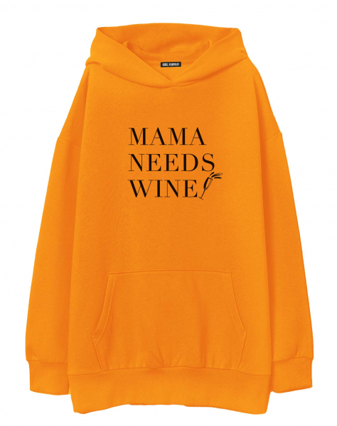 ХУДИ ОВЕРСАЙЗ MAMA NEEDS WINE