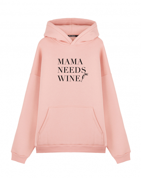 ХУДИ ОВЕРСАЙЗ MAMA NEEDS WINE