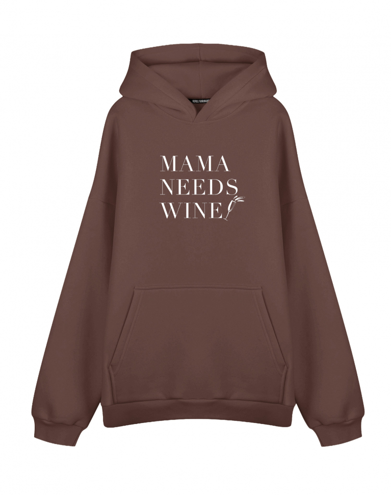 ХУДИ ОВЕРСАЙЗ MAMA NEEDS WINE