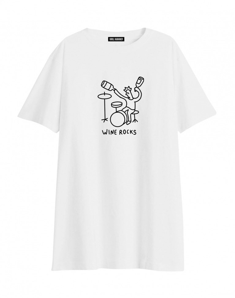 ФУТБОЛКА OVERSIZE "WINE ROCKS"