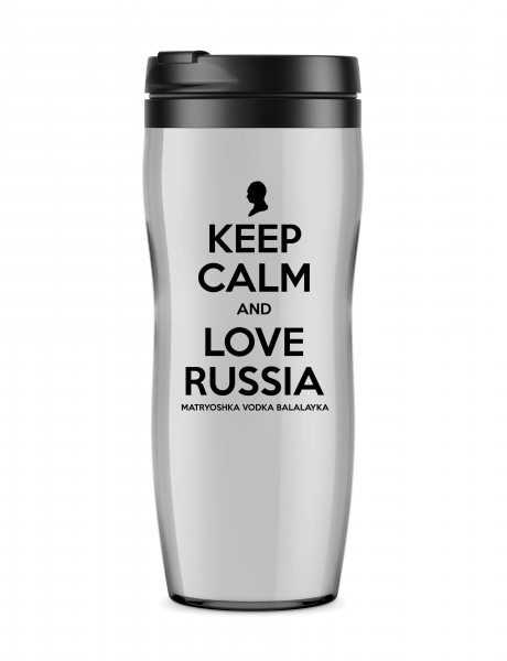 ТЕРМОСТАКАН KEEP CALM AND LOVE RUSSIA