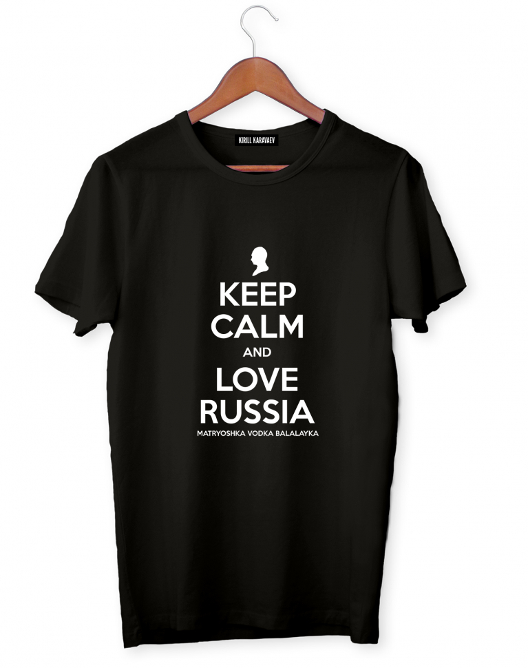 ФУТБОЛКА KEEP CALM AND LOVE RUSSIA WHITE