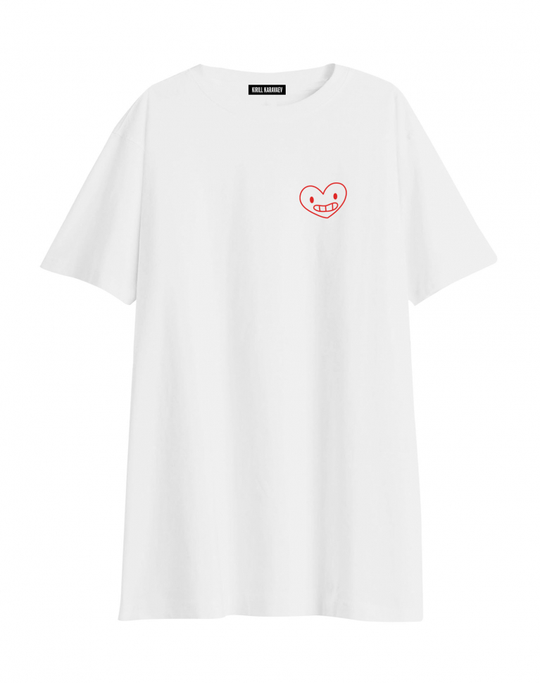 ФУТБОЛКА OVERSIZE "RED SMILE HEART"