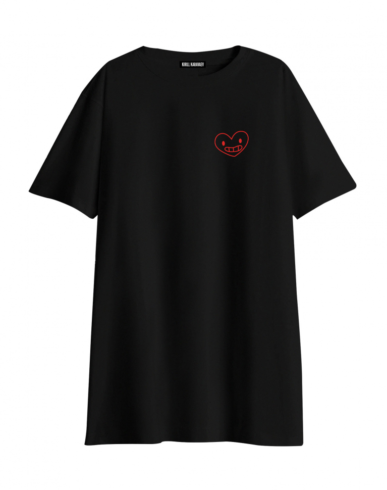 ФУТБОЛКА OVERSIZE "RED SMILE HEART"