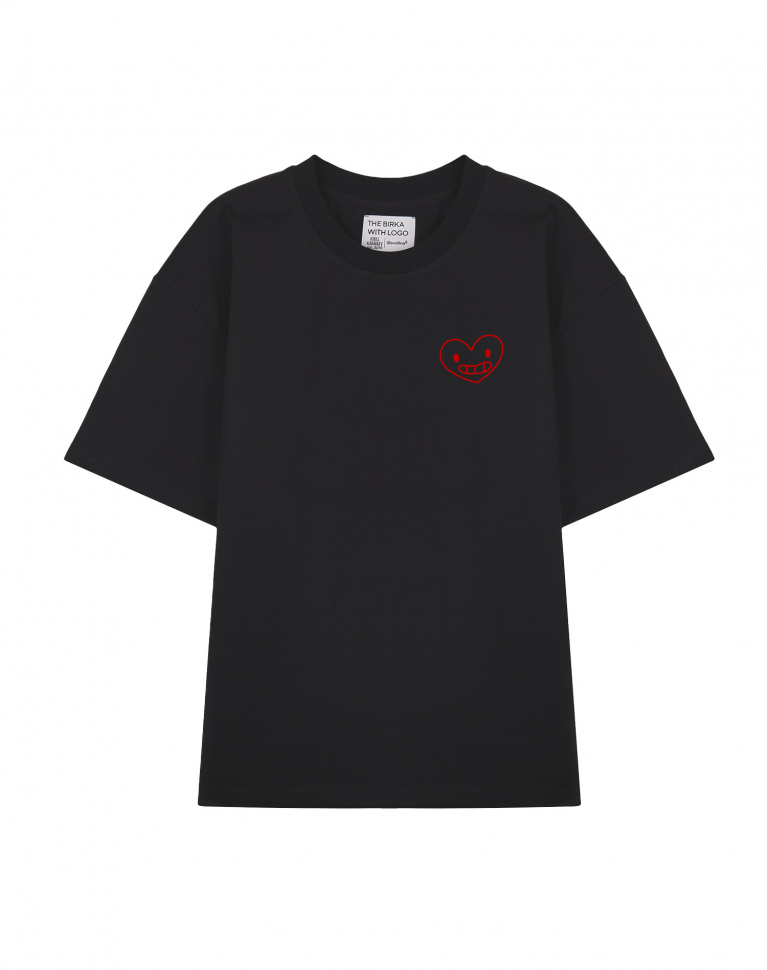 ФУТБОЛКА OVERSIZE "RED SMILE HEART"