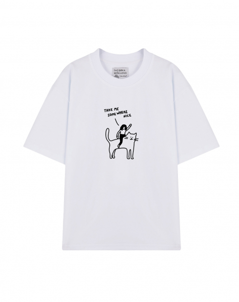 ФУТБОЛКА OVERSIZE "TAKE ME SOME WHERE NICE"