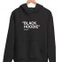 ХУДИ BLACK HOODIE WITH TEXT