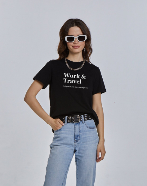 ФУТБОЛКА WORK & TRAVEL by @SLOVODNA