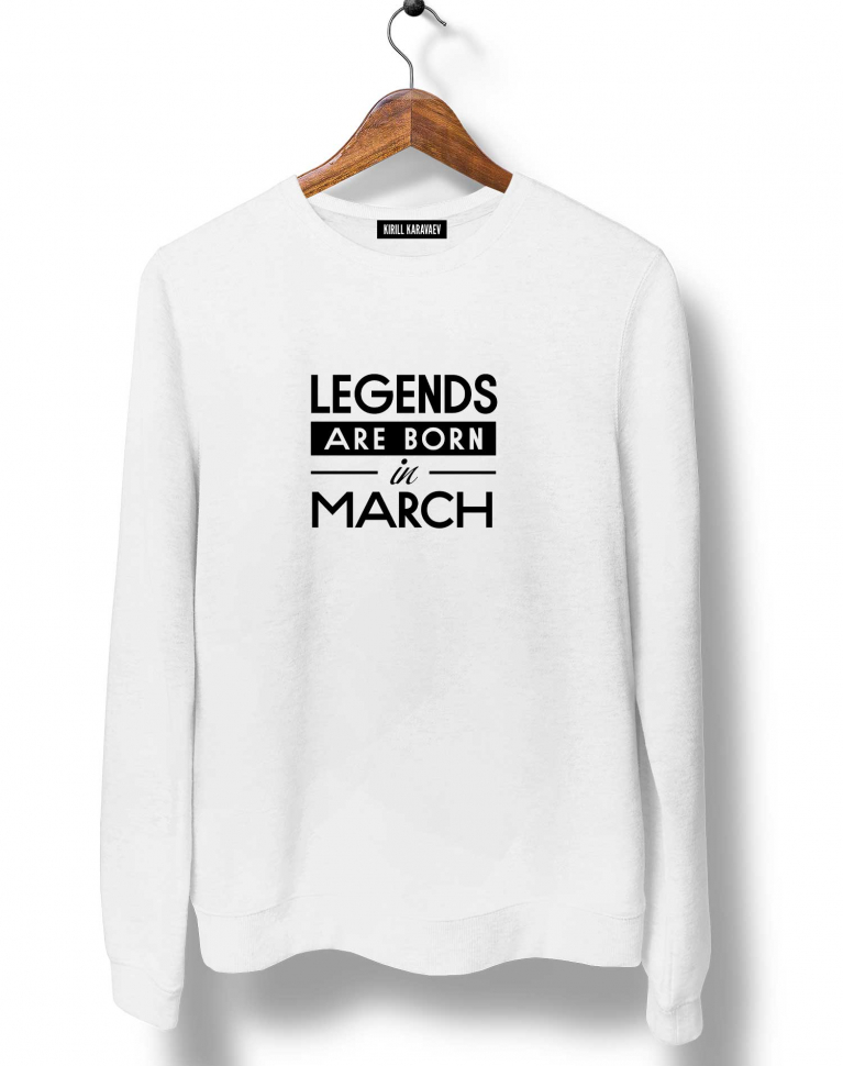 СВИТШОТ С МЕСЯЦЕМ LEGENDS ARE BORN...