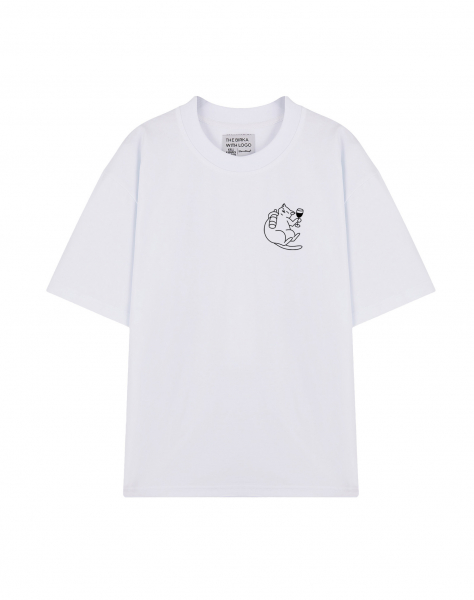 ФУТБОЛКА  OVERSIZE "CAT DRUNK"