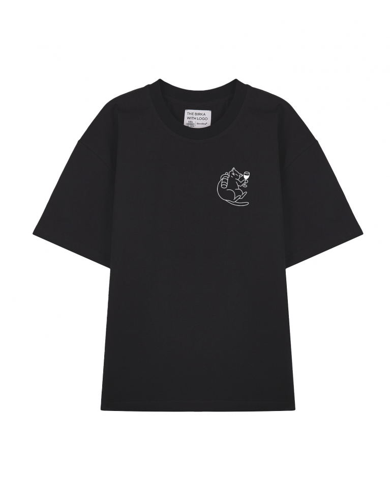 ФУТБОЛКА OVERSIZE "CAT DRUNK"