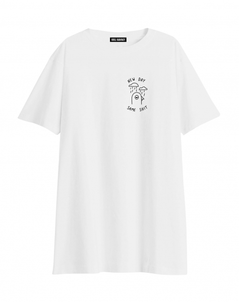 ФУТБОЛКА OVERSIZE "NEW DAY SAME SHIT"