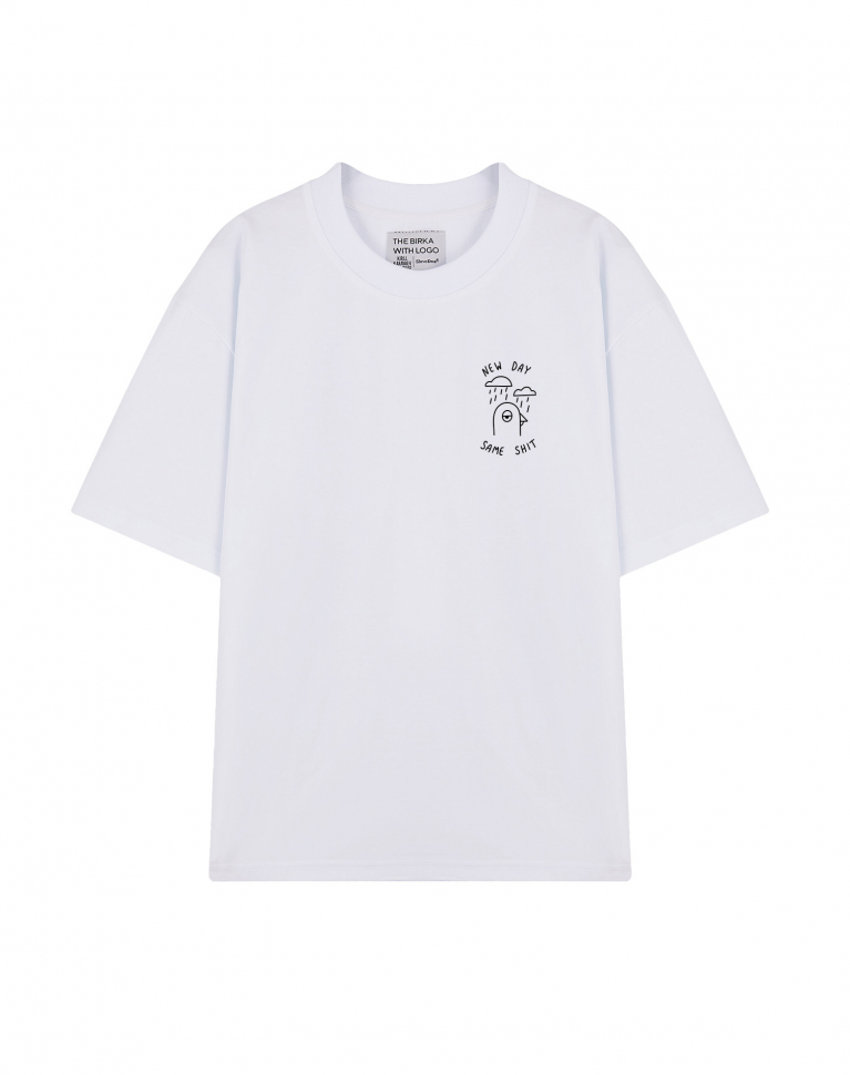 ФУТБОЛКА OVERSIZE "NEW DAY SAME SHIT"