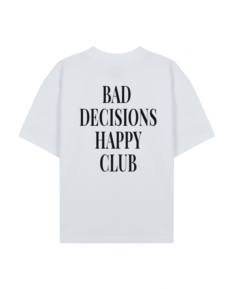 ФУТБОЛКА ОВЕРСАЙЗ "BAD DECISIONS HAPPY CLUB"