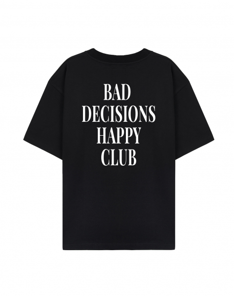 ФУТБОЛКА ОВЕРСАЙЗ "BAD DECISIONS HAPPY CLUB"