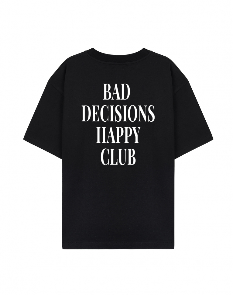 ФУТБОЛКА ОВЕРСАЙЗ "BAD DECISIONS HAPPY CLUB"