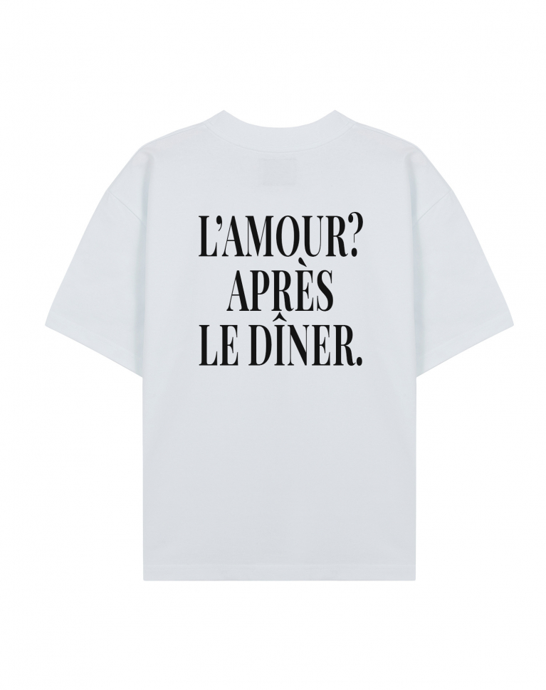 ФУТБОЛКА ОВЕРСАЙЗ "L'AMOUR? APRES LE DINER."