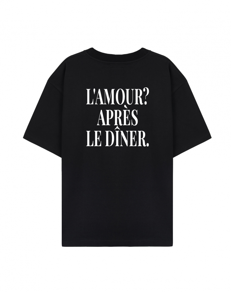 ФУТБОЛКА ОВЕРСАЙЗ "L'AMOUR? APRES LE DINER."