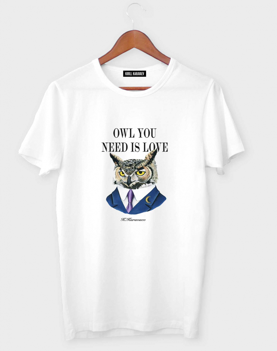 ФУТБОЛКА OWL YOU NEED IS LOVE ФУТБОЛКА OWL YOU NEED IS LOVE