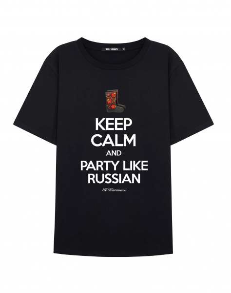 ФУТБОЛКА KEEP CALM AND PARTY LIKE RUSSIAN