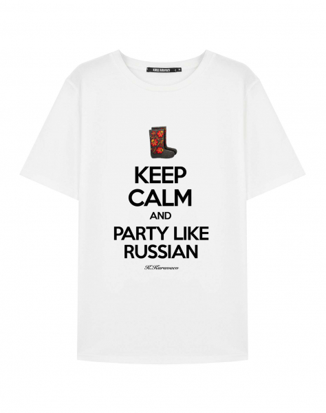 ФУТБОЛКА KEEP CALM AND PARTY LIKE RUSSIAN